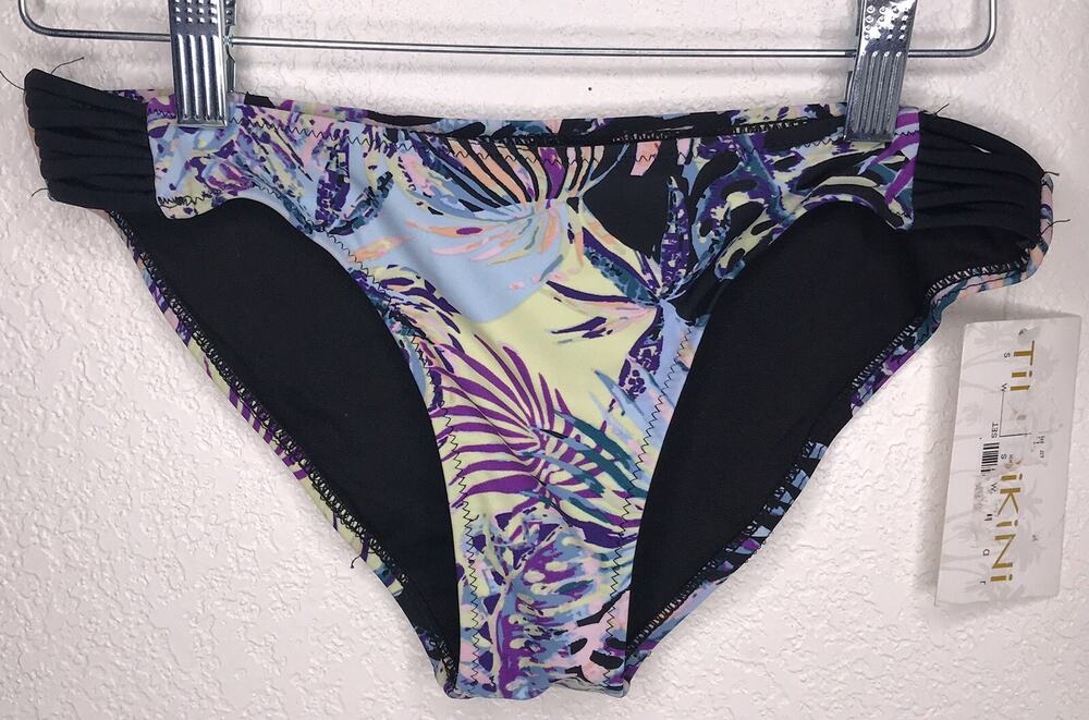 Tinibikini Swimwear Women’s Size M Multicolor Tropical Print Bikini Bottoms